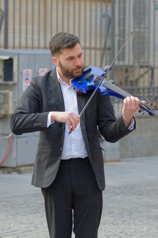 Young man playing violin 1